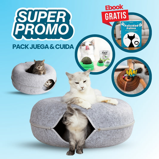 CatHaven™ – Cueva Donut 3 en 1 para Gatos