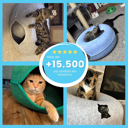 CatHaven™ – Cueva Donut 3 en 1 para Gatos