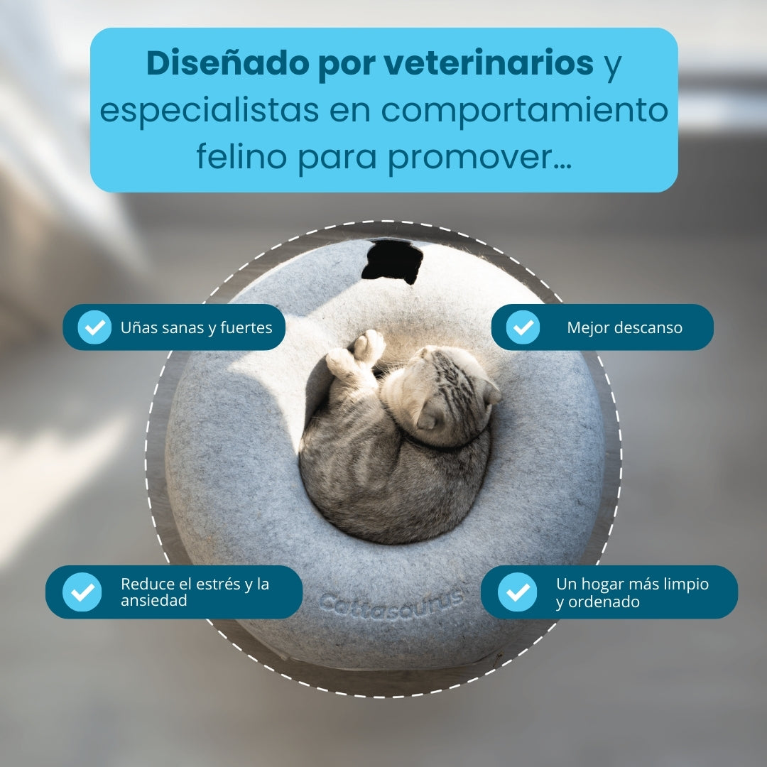 CatHaven™ – Cueva Donut 3 en 1 para Gatos